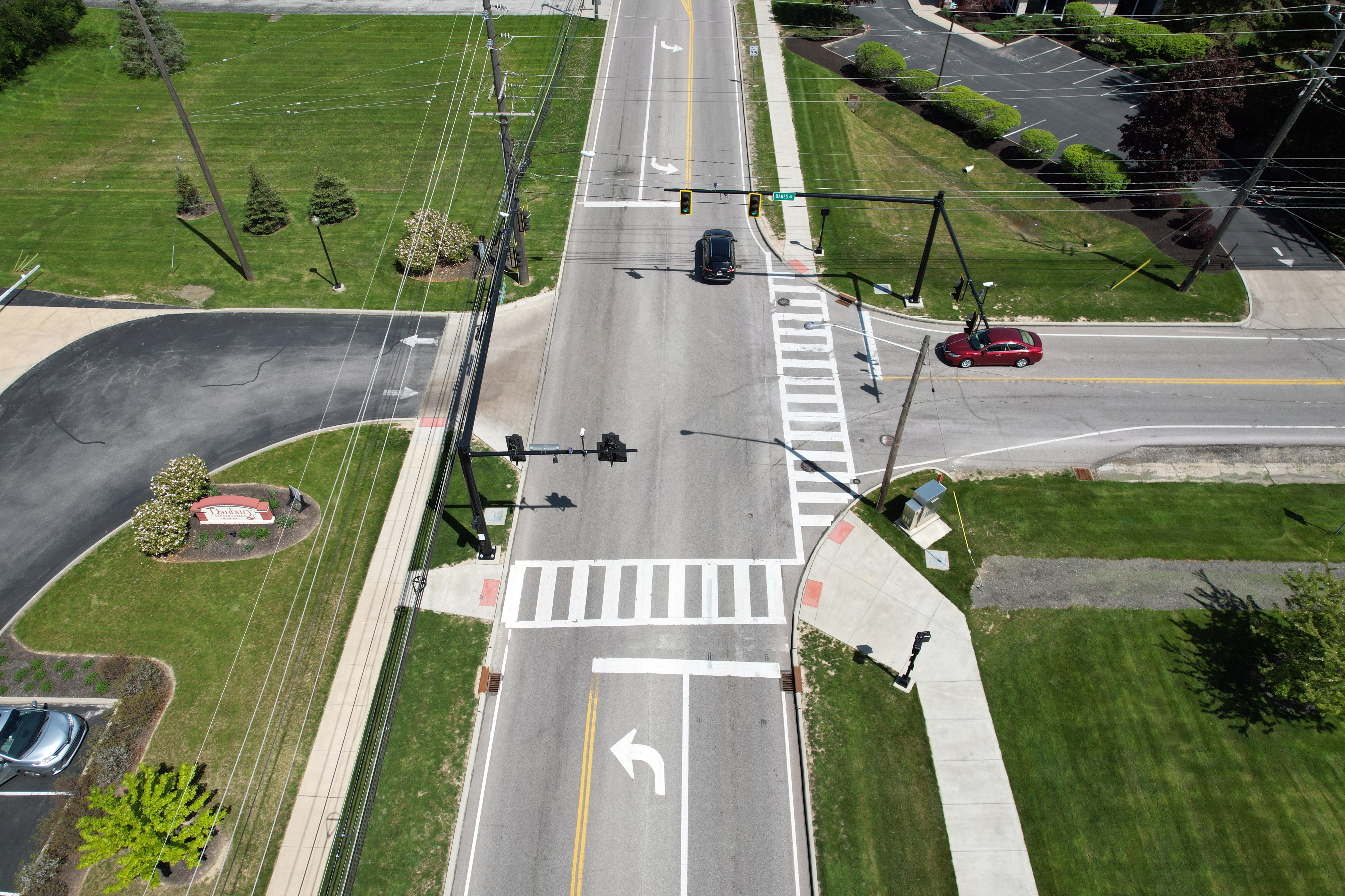 Broadview Oakes Intersection Aerial Photo