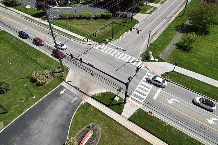 Broadview Oakes Intersection Aerial Photo
